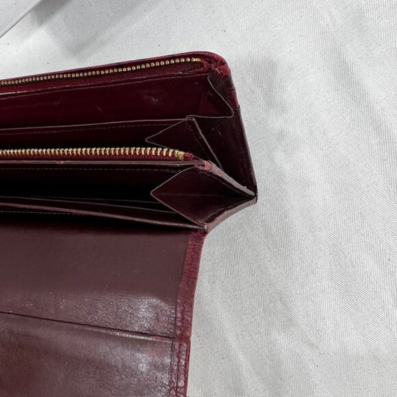 Vintage Retro Givenchy Ostritch  Burgendy Leather  Long Wallet Biflod   Logo(11) - Picture 12 of 12